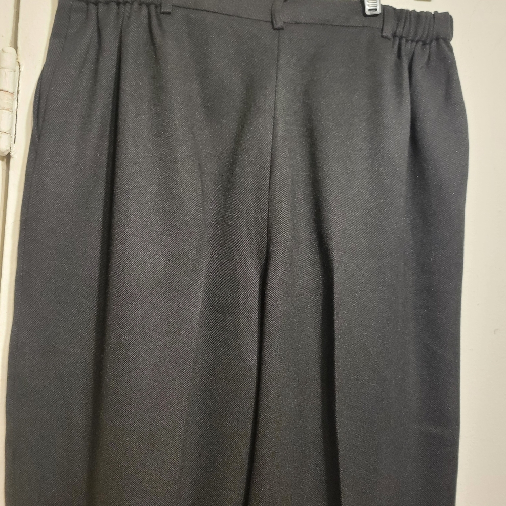 Petite Tog Shop Petite Women's Black Straight Leg Polyester Pants Size 14 P